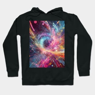 Multicolor digital art: an explosion of creativity. Hoodie